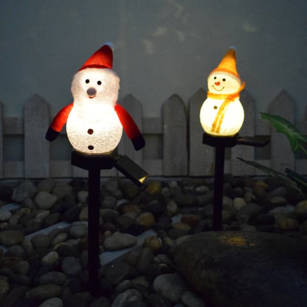 Solcellslampa jul snögubbe