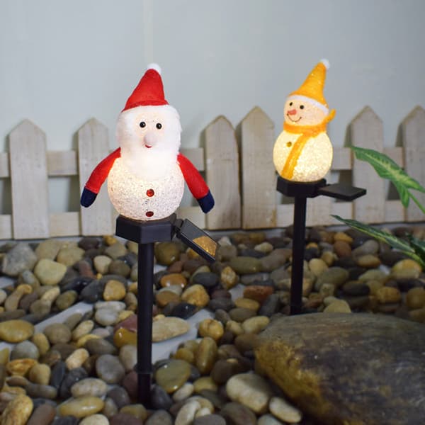 Solcellslampa jul snögubbe