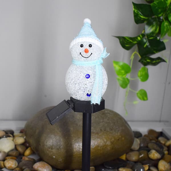 Solcellslampa jul snögubbe