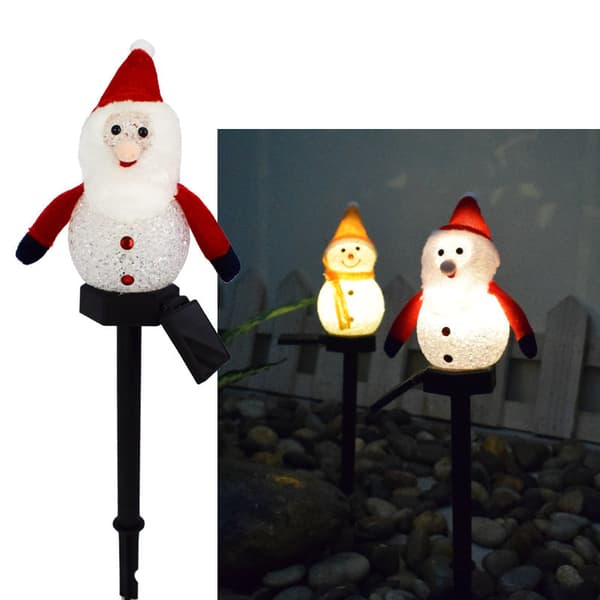 Solcellslampa jul snögubbe