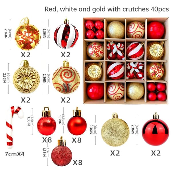 Julgranskulor 40pcs