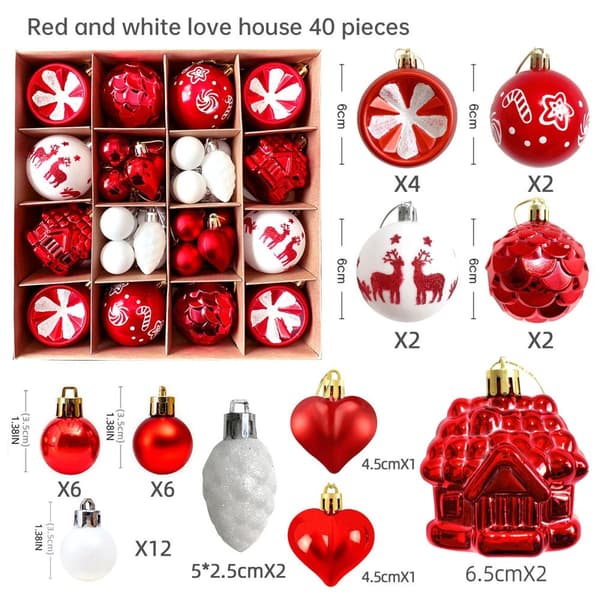 Julgranskulor 40pcs