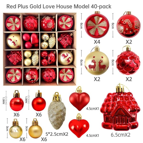 Julgranskulor 40pcs