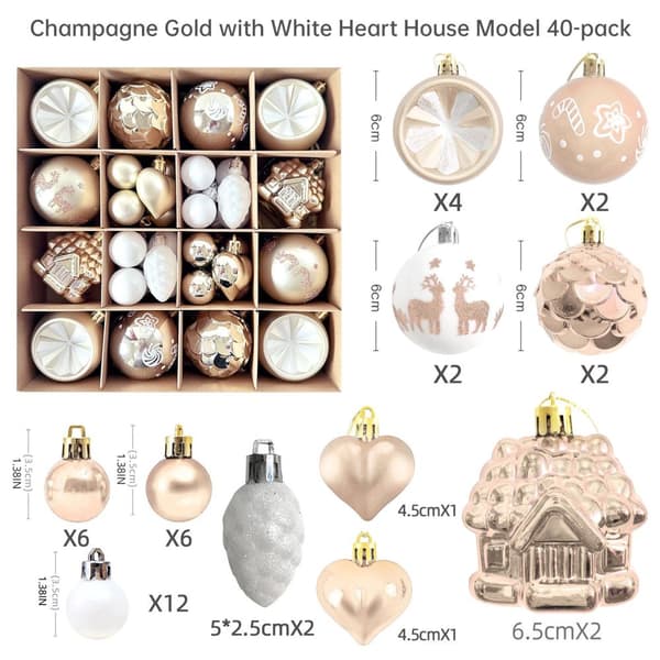 Julgranskulor 40pcs