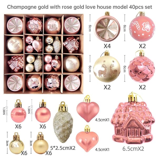 Julgranskulor 40pcs