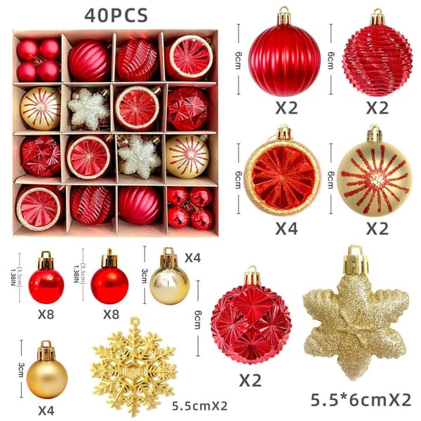 Julgranskulor 40pcs