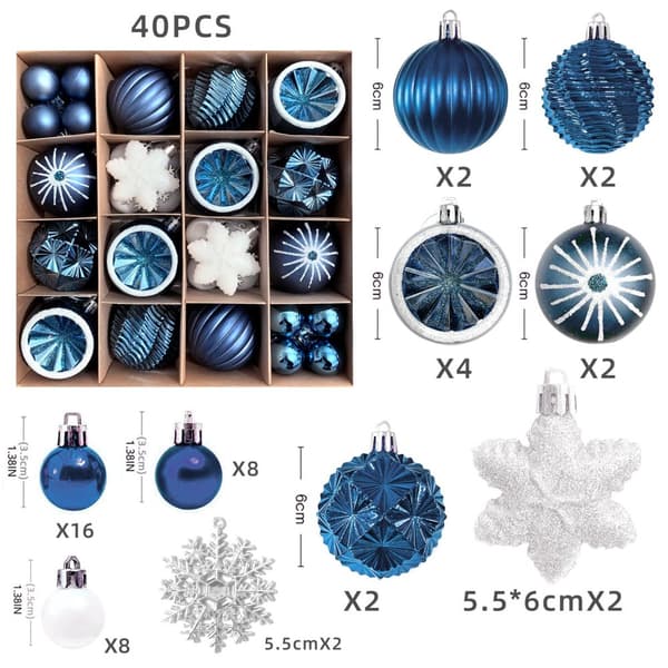 Julgranskulor 40pcs