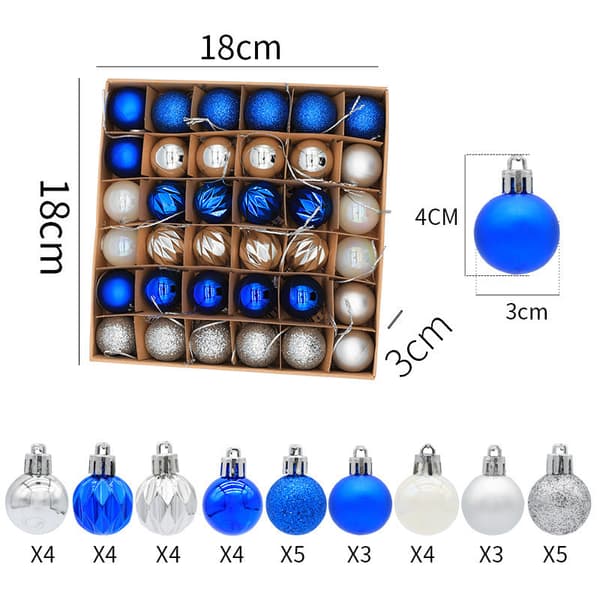 Julgranskulor 36pcs