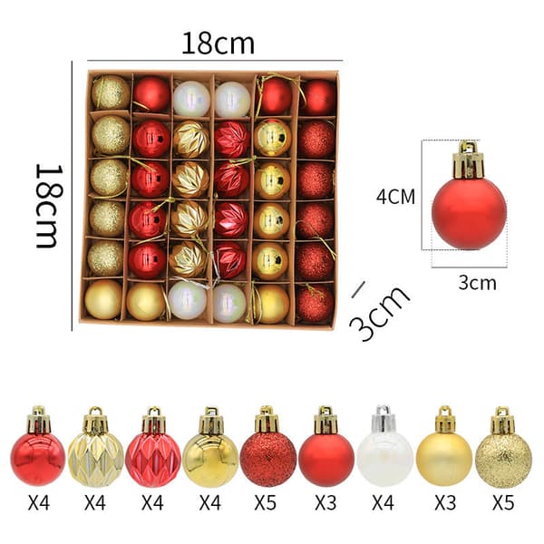 Julgranskulor 36pcs