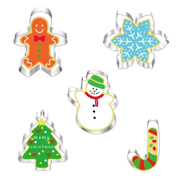 Kakformar jul pepparkaksform 5pcs