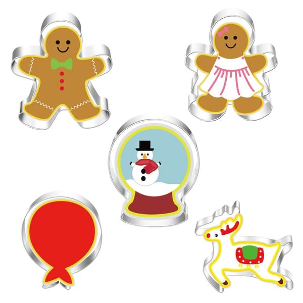 Kakformar jul pepparkaksform 5pcs