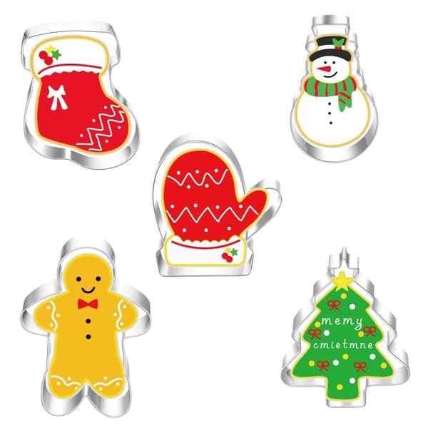Kakformar jul pepparkaksform 5pcs