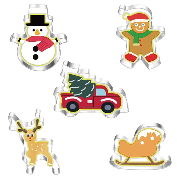 Kakformar jul pepparkaksform 5pcs