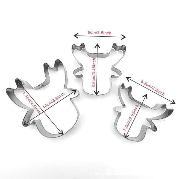 Kakformar jul pepparkaksform 3pcs