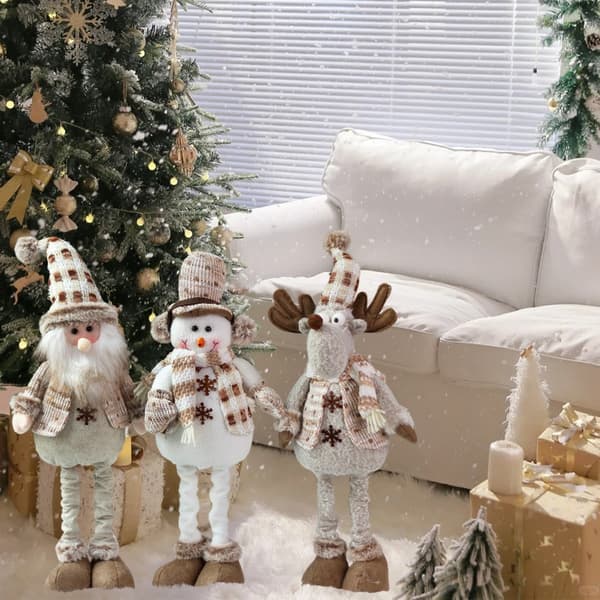 Juldekoration jultomte älg ren snögubbe