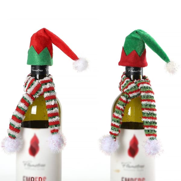 Mössa till flaska jul
