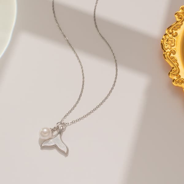 Fish tail Halsband Silver