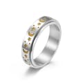 Miniatyrbild 5 av 11: Star Moon Titanium Steel Rotating Night Glow Ring to Relieve Anxiety