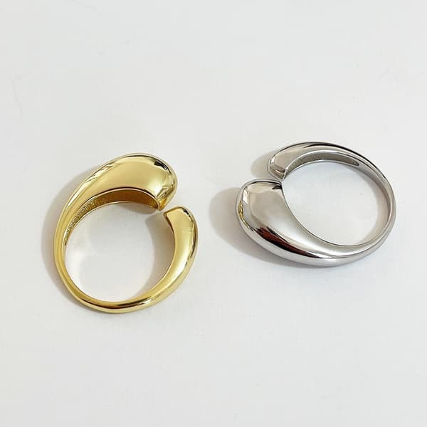 18K electroplated stainless steel ring
