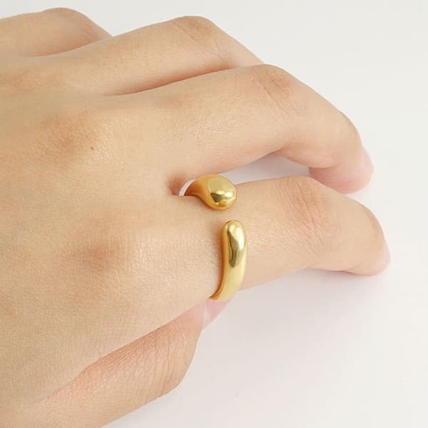 18K electroplated stainless steel ring