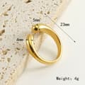 Miniatyrbild 6 av 7: 18K electroplated stainless steel ring