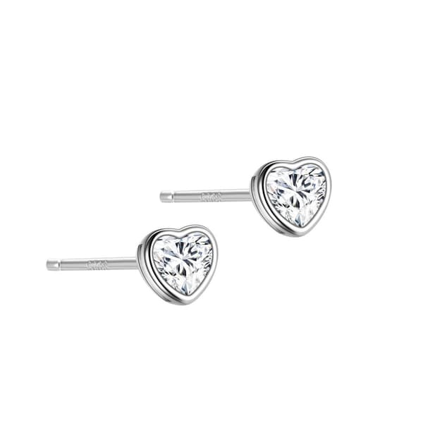 S925 sterling silver örhängen hjärta