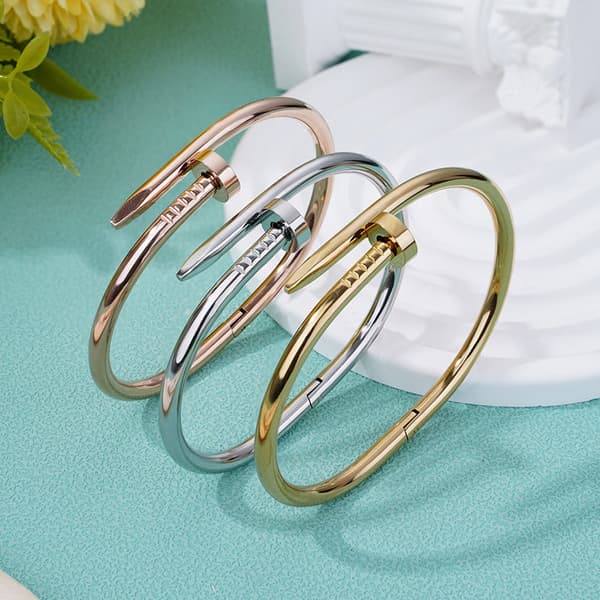 Diamond titanium steel Armband