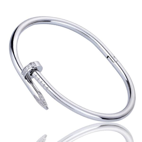 Diamond titanium steel Armband