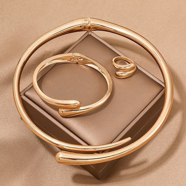 Halsband Armband Geometric Gold 3-piece set