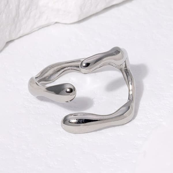 Stainless steel ring 18K electroplated
