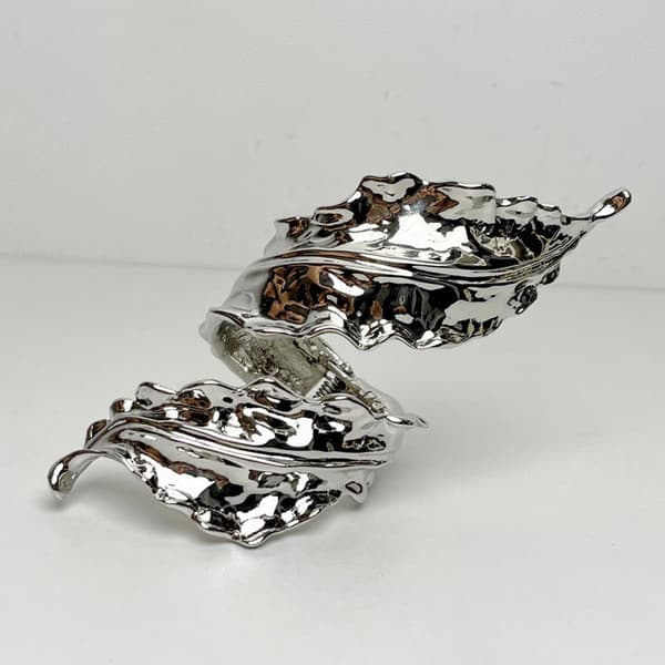 Retro gold leaf spiral armband