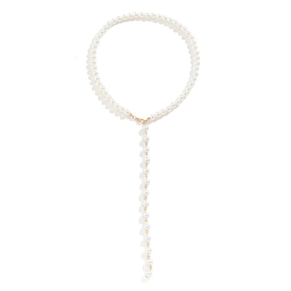 Halsband lång pärlor