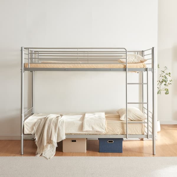 Våningssängstomme Soppsar 208,5x97x165 cm stål [en.casa]