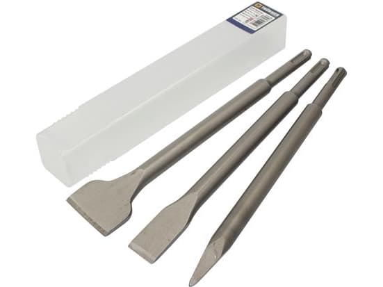 Taltasarja SDS-PLUS1kpl terävä taltta 250mm1kpl litteä taltta 20X250mm1kpl leveä taltta 30X250mm