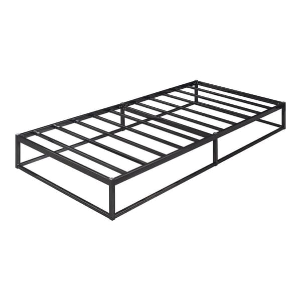 Säng Trerunta 200x90 cm metall svart [en.casa]