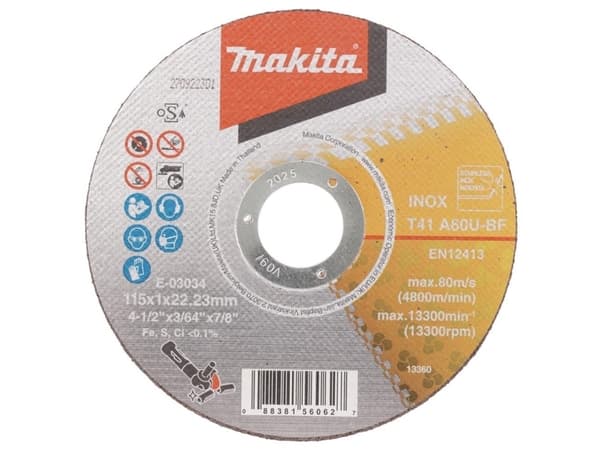 Makita Abrasive Cutting Disc E-03034 115X1x22