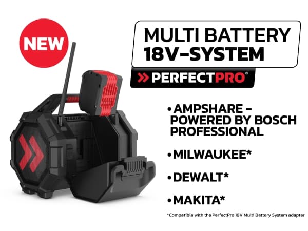PerfectPro ROCKTAGON 18V byggeplassradio