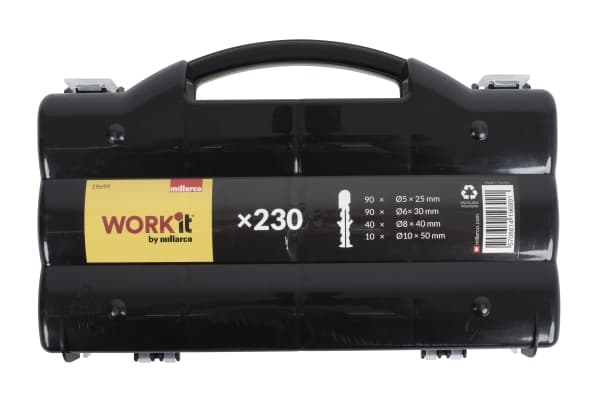 Work>it® assorterede plugs i sortimentskasse med 230 dele
