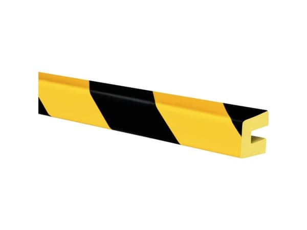 Moravia 422.24.758 Beskyttelsesprofil med slids Sort, Gul (L x B x H) 1000 x 25 x 30 mm