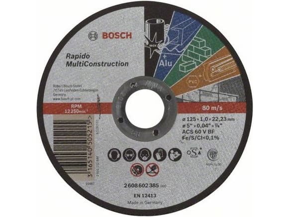 Bosch Rapido Multi Construction ACS 60 V BF - Skjæreplate - for multiformål - 125 mm