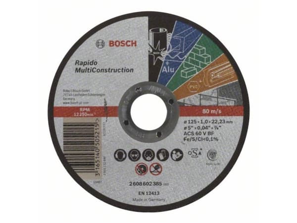 Bosch Rapido Multi Construction ACS 60 V BF - Skjæreplate - for multiformål - 125 mm