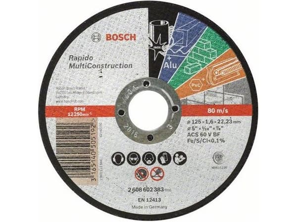 Bosch 2 608 602 383, 12,5 cm, Monivärinen, 1,6 mm, 1 kpl