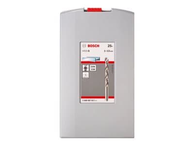 Bosch ProBox HSS-G, DIN 338 - Borsett - for metall - bor - 25 deler - 1-13 mm - H8 - cylindrical