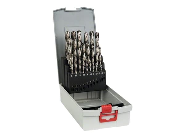 Bosch ProBox HSS-G, DIN 338 - Borsett - for metall - bor - 25 deler - 1-13 mm - H8 - cylindrical