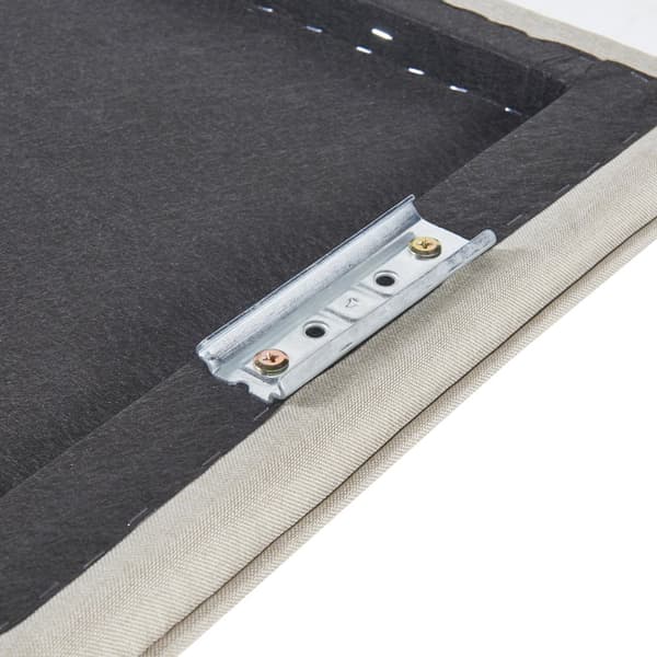 Klädd sänggavel Tokke 160x4x52 cm beige [en.casa]