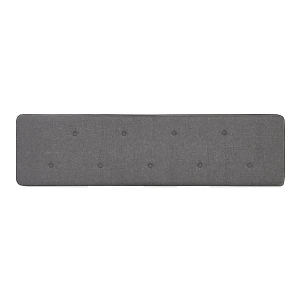 Klädd sänggavel Tokke 180x4x48 cm grå [en.casa]