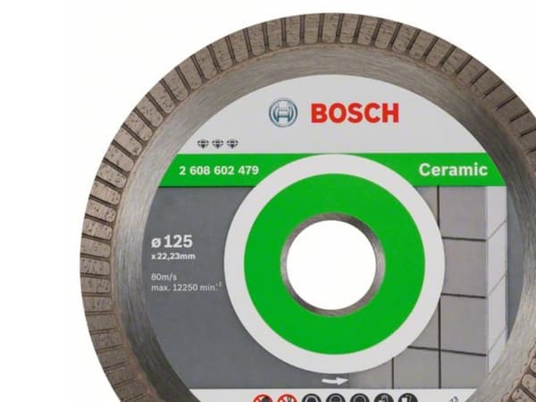 Bosch Best for Ceramic Extraclean Turbo - Diamantskjæreplate - for keramisk, porselen, porcelain stoneware, hard ceramics - 125 mm