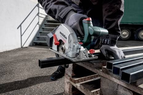 Metabo MKS 18 LTX BL 58, Metall, Svart, Grön, Silver, Borstlös, Gjuten aluminium, Gjuten aluminium, Rostfritt stål, 16,5 cm