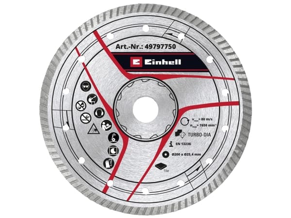 Einhell Tillbehör för kakelskärning, diamantkapskiva 200x25,4 mm