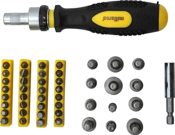 Työskentele Millarco®-räikkäkahvalla, jossa on 46-osaiset kärjet ja kärjet